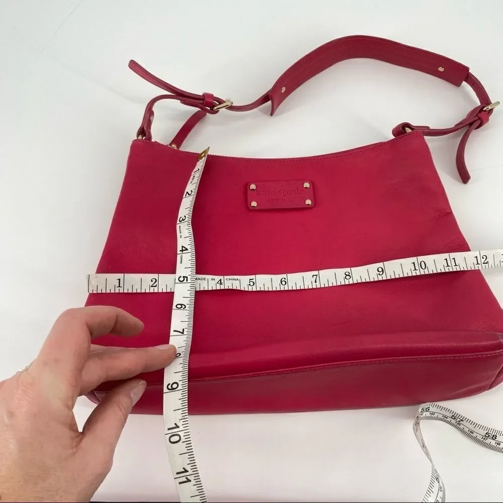‎Kate spade raspberry leather tote shoulder bag